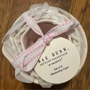Rae Dunn White Measuring Cups Pink Inside